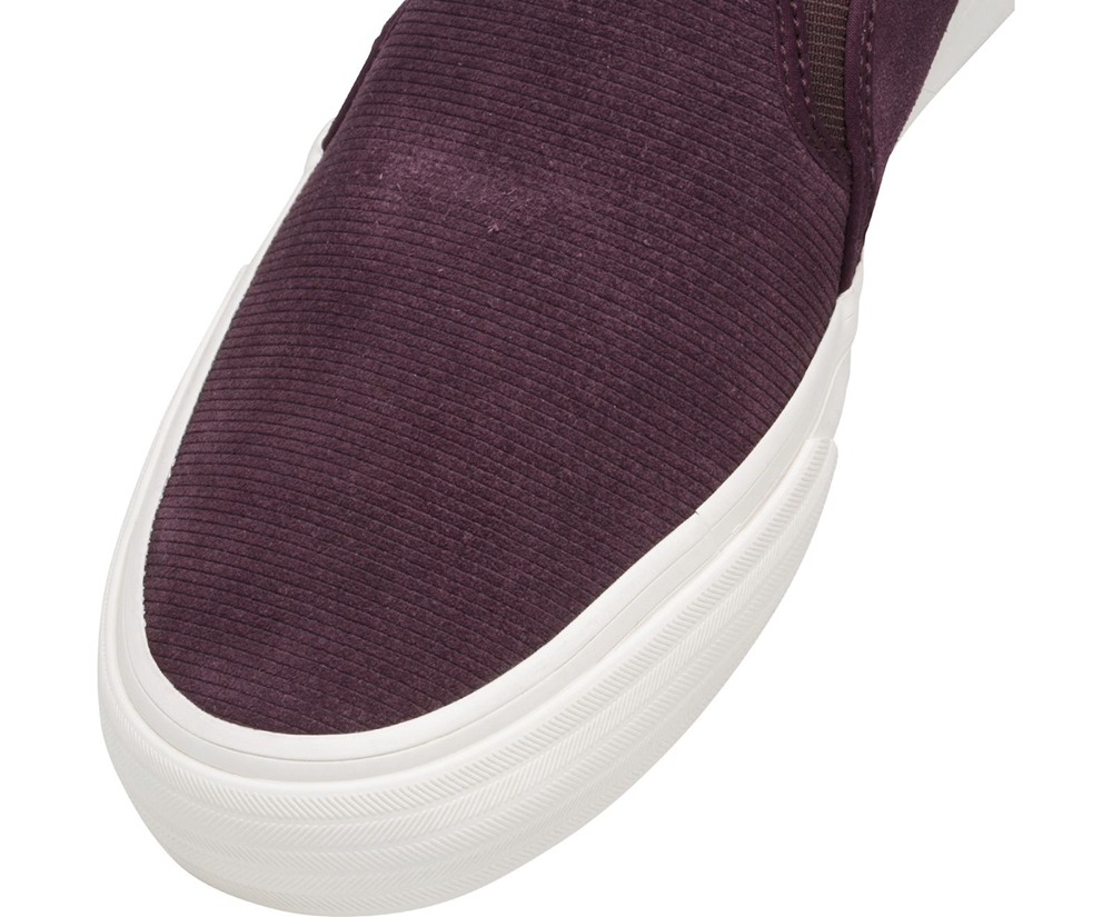 Womens Keds Slip Ons - Double Decker Suede - Purple - 5290-BVOPH